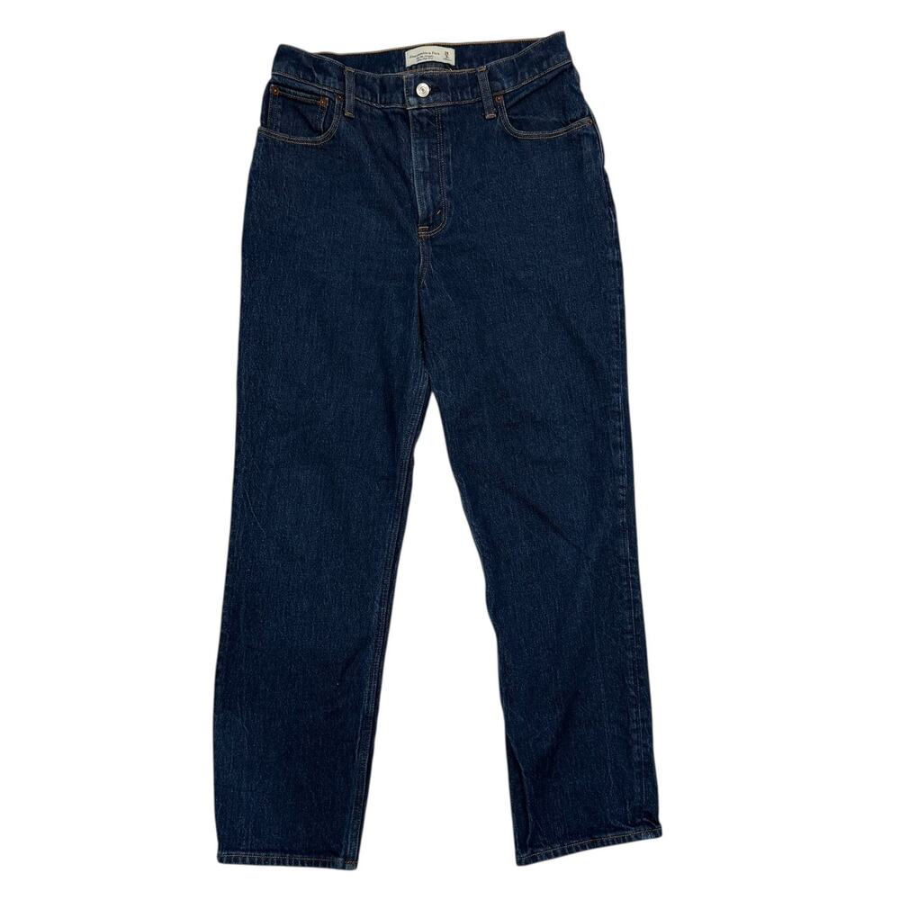 Abercrombie 90s Straight Ultra High Rise Jeans 29 Short Dark Wash A&F Petite